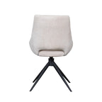 Eetkamerstoel Marlow - Naturel - Elite - Zwart Metalen Frame
