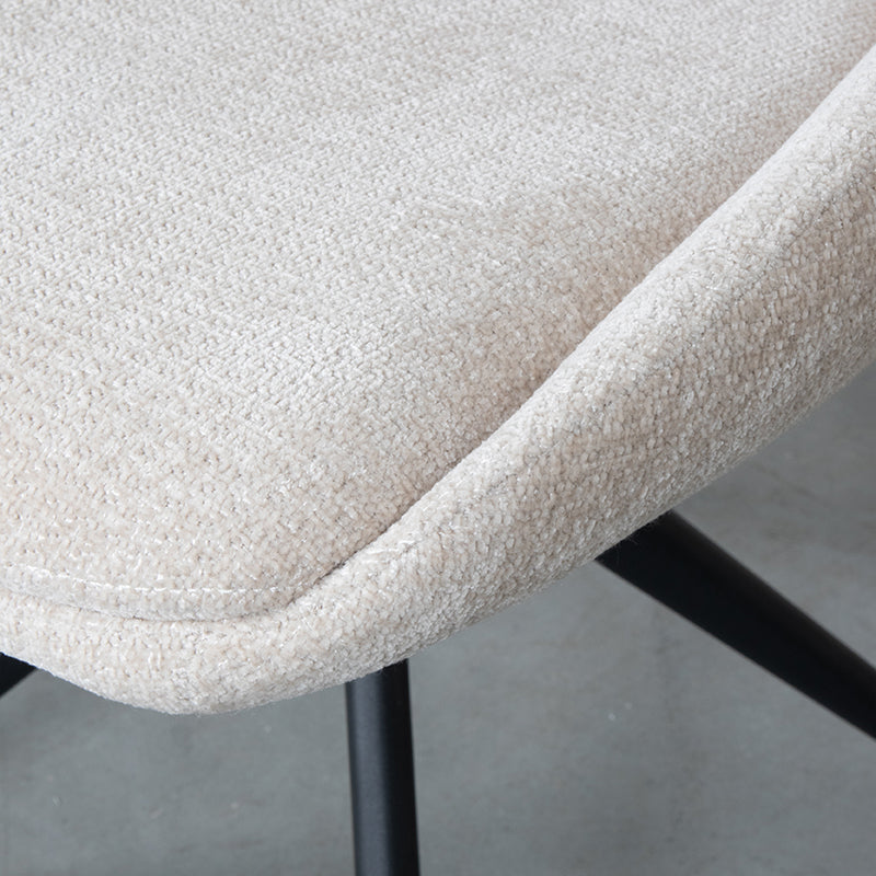 Eetkamerstoel Marlow - Naturel - Elite - Zwart Metalen Frame
