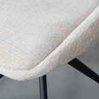 Eetkamerstoel Marlow - Naturel - Elite - Zwart Metalen Frame