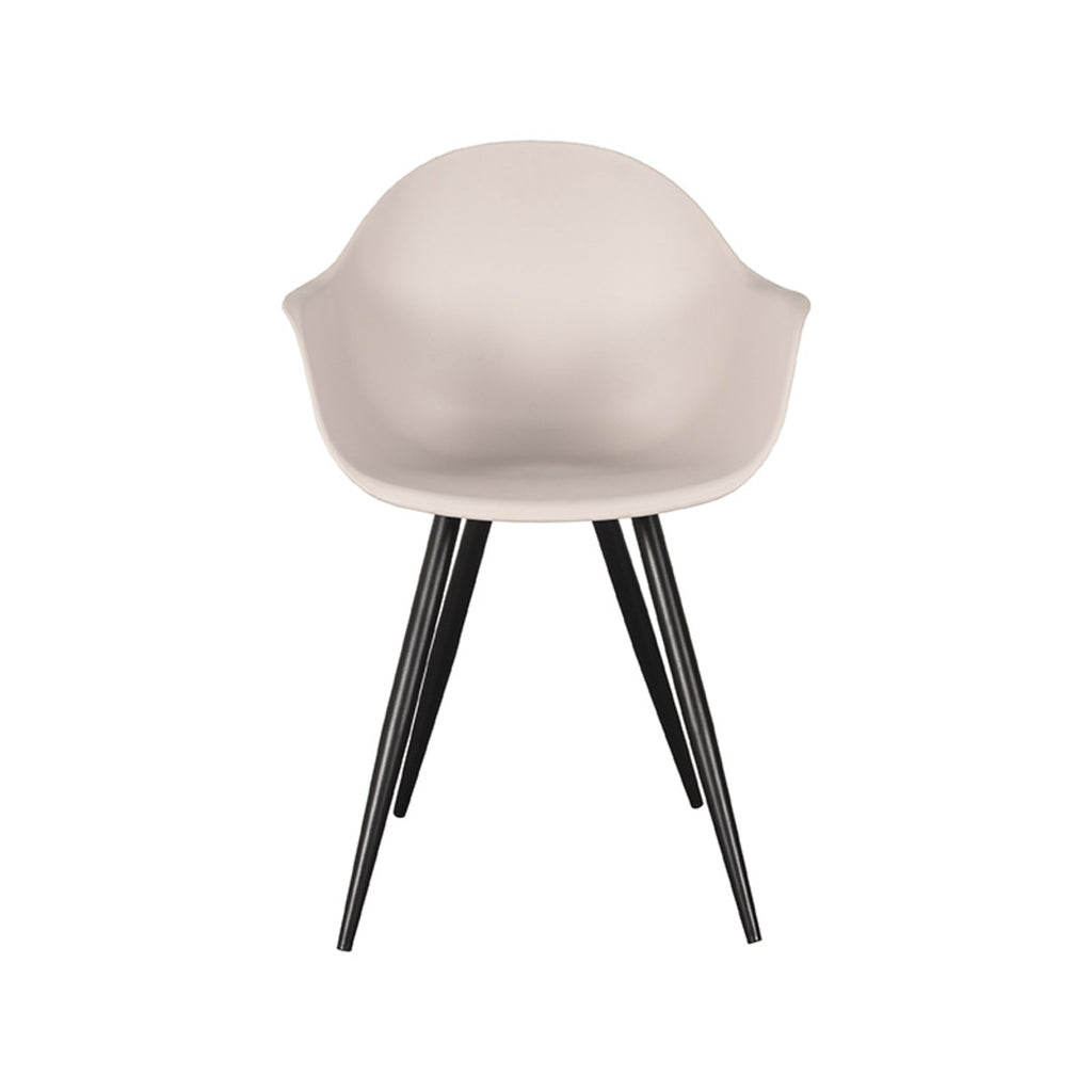 Eetkamerstoel Luca - Zand - PP - Zwart Metalen Frame