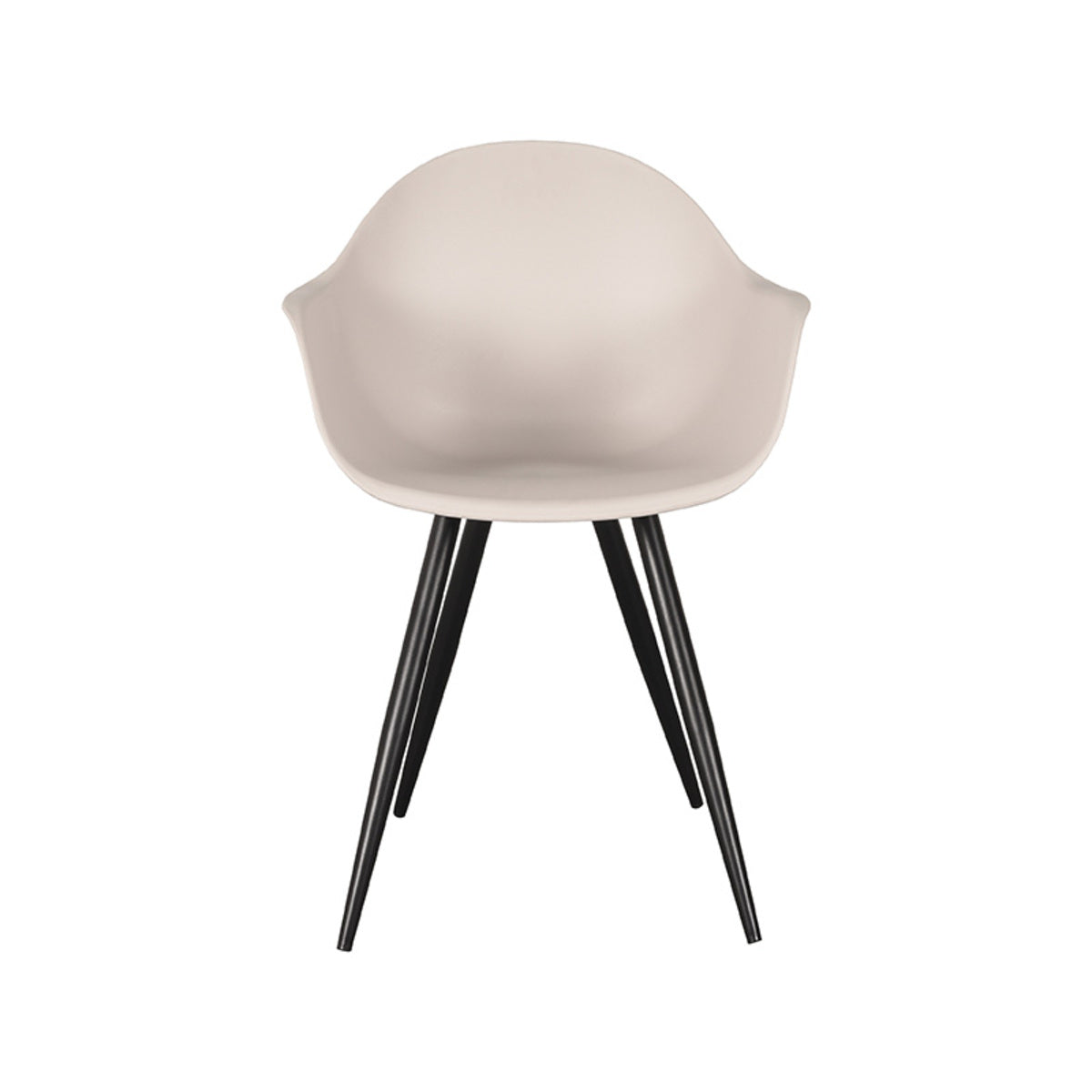 Eetkamerstoel Luca - Zand - PP - Zwart Metalen Frame