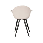Eetkamerstoel Luca - Zand - PP - Zwart Metalen Frame