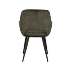 Eetkamerstoel Fer - Hunter - Velours - Zwart Metalen Frame