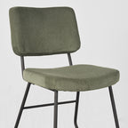 Eetkamerstoel Noah - Forest - Ribcord - Zwart Metalen Frame