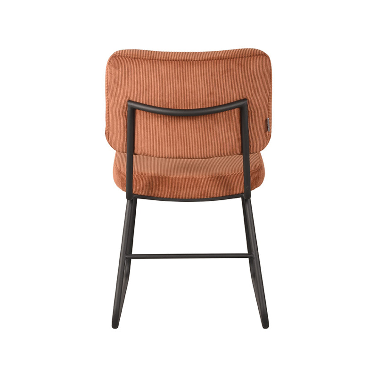 Eetkamerstoel Noah - Rust - Ribcord - Zwart Metalen Frame