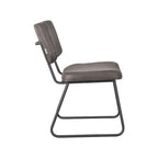 Eetkamerstoel Noah - Antraciet - Micro Suede - Zwart Metalen Frame