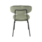 Eetkamerstoel Zack - Forest - Ribcord - Zwart Metalen Frame