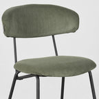 Eetkamerstoel Zack - Forest - Ribcord - Zwart Metalen Frame