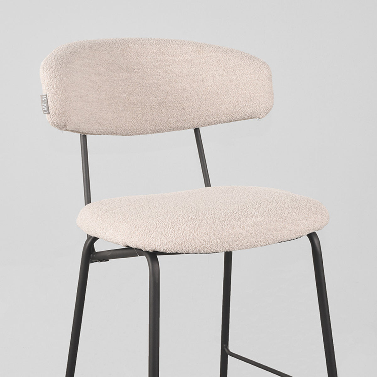 Barkruk Zack - Naturel - Boucle - Laag