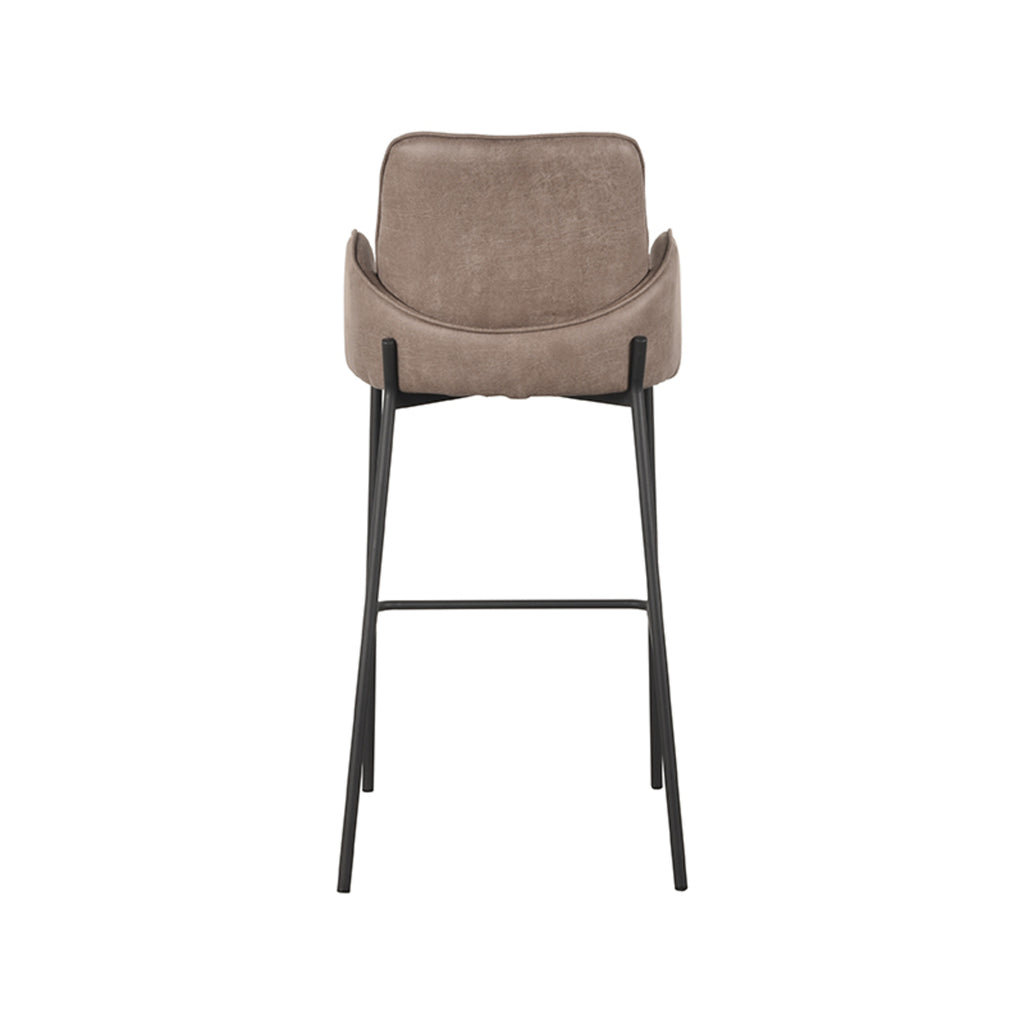 Barkruk Joni - Taupe - Micro Suede - Hoog