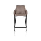 Barkruk Joni - Taupe - Micro Suede - Hoog