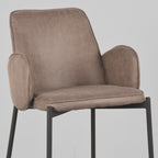 Barkruk Joni - Taupe - Micro Suede - Hoog