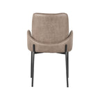 Eetkamerstoel Joni - Taupe - Micro Suede - Zwart Metalen Frame