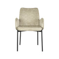 Eetkamerstoel Joni - Beige - Elegance - Zwart Metalen Frame