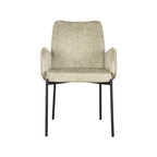 Eetkamerstoel Joni - Beige - Elegance - Zwart Metalen Frame
