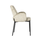 Eetkamerstoel Joni - Beige - Elegance - Zwart Metalen Frame
