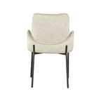 Eetkamerstoel Joni - Beige - Elegance - Zwart Metalen Frame