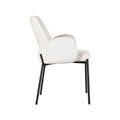 Eetkamerstoel Joni - Creme - Elegance - Zwart Metalen Frame