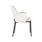 Eetkamerstoel Joni - Creme - Elegance - Zwart Metalen Frame