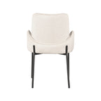 Eetkamerstoel Joni - Creme - Elegance - Zwart Metalen Frame