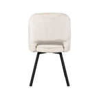 Eetkamerstoel Lewis - Creme - Elegance - Zwart Metalen Frame
