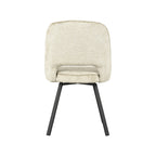 Eetkamerstoel Lewis - Beige - Elegance - Zwart Metalen Frame