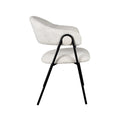 Eetkamerstoel Lowen - Champagne - Boucle - Zwart Metalen Frame