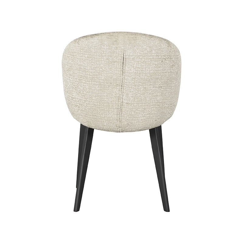 Eetkamerstoel Logan - Beige - Elegance - Zwart Metalen Frame
