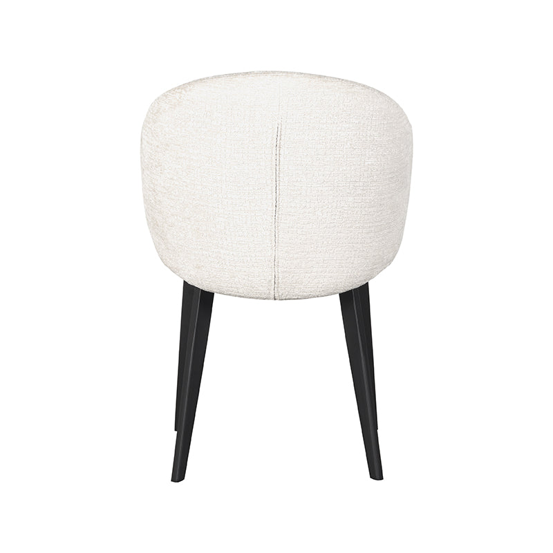 Eetkamerstoel Logan - Creme - Elegance - Zwart Metalen Frame