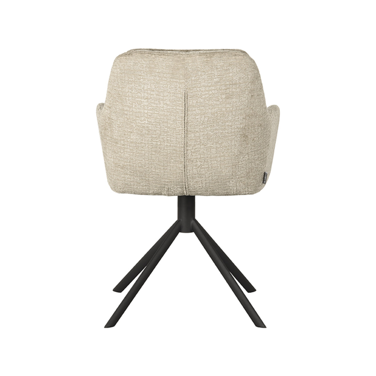 Eetkamerstoel Joy - Beige - Elegance - Zwart Metalen Frame