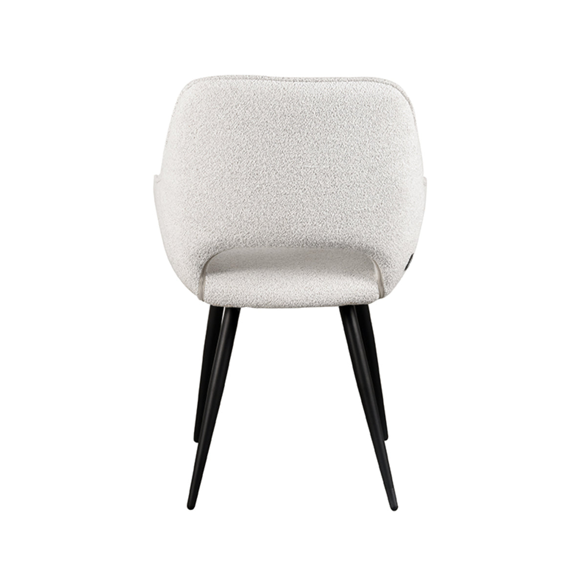 Eetkamerstoel Fer - Champagne - Boucle - Zwart Metalen Frame