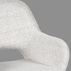 Eetkamerstoel Fer - Champagne - Boucle - Zwart Metalen Frame
