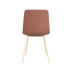 Eetkamerstoel Nino - Terra - Boucle - Wit Metalen Frame
