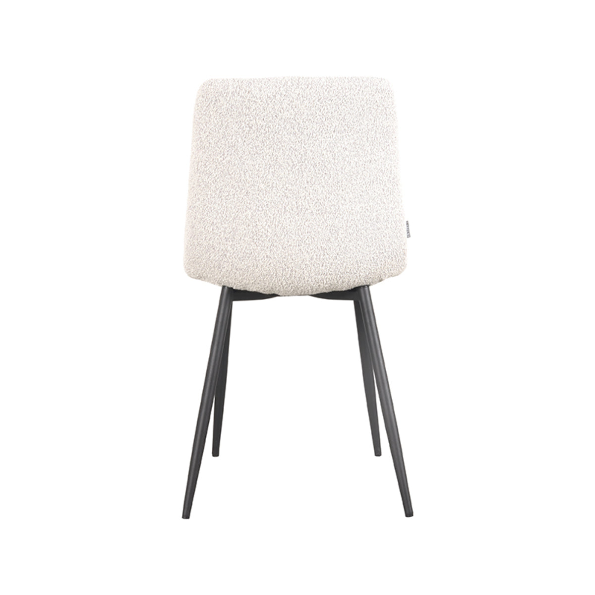 Eetkamerstoel Juul - Champagne - Boucle - Zwart Metalen Frame
