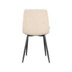 Eetkamerstoel Juul - Zand - Boucle - Zwart Metalen Frame