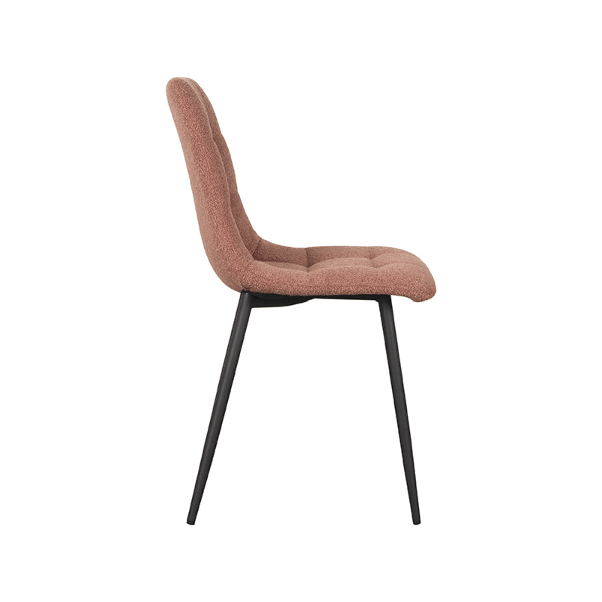 Eetkamerstoel Juul - Terra - Boucle - Zwart Metalen Frame