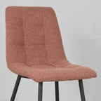 Eetkamerstoel Juul - Terra - Boucle - Zwart Metalen Frame