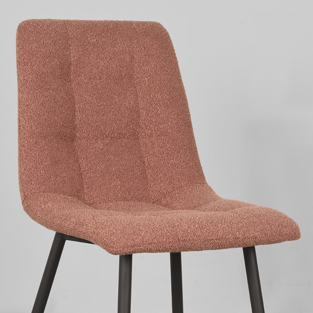 Eetkamerstoel Juul - Terra - Boucle - Zwart Metalen Frame