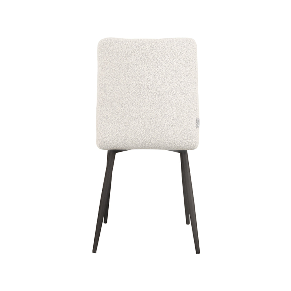 Eetkamerstoel Sam - Champagne - Boucle - Zwart Metalen Frame