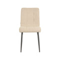 Eetkamerstoel Sam - Zand - Boucle - Zwart Metalen Frame