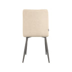 Eetkamerstoel Sam - Zand - Boucle - Zwart Metalen Frame