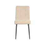 Eetkamerstoel Sam - Zand - Boucle - Zwart Metalen Frame
