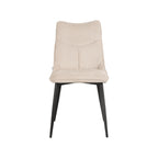 Eetkamerstoel Riv - Naturel - Cato - Zwart Metalen Frame
