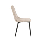 Eetkamerstoel Riv - Naturel - Cato - Zwart Metalen Frame