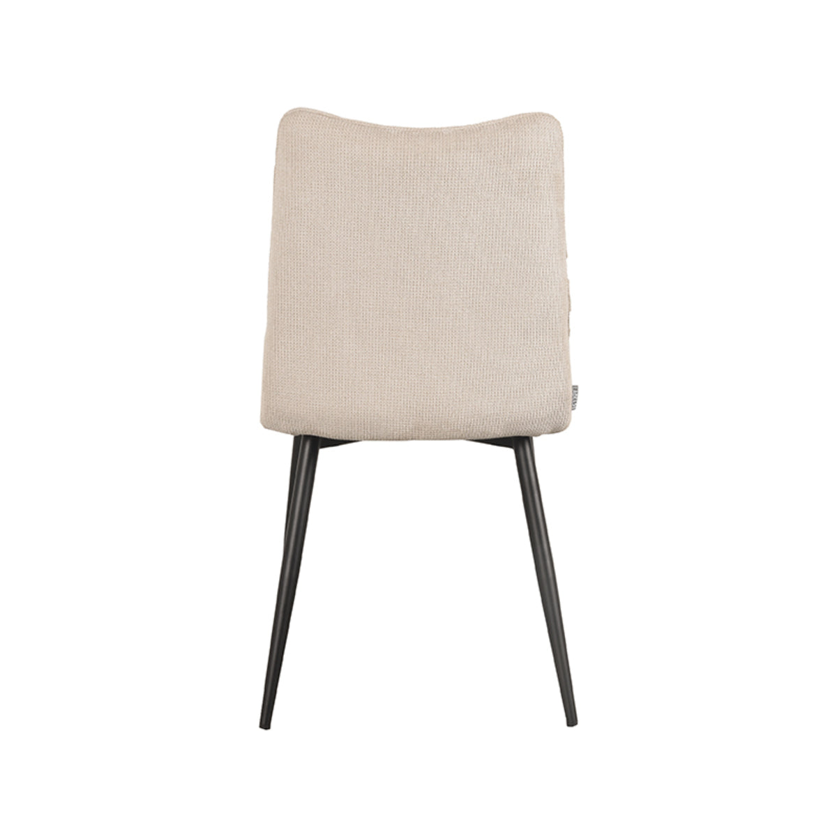 Eetkamerstoel Riv - Naturel - Cato - Zwart Metalen Frame