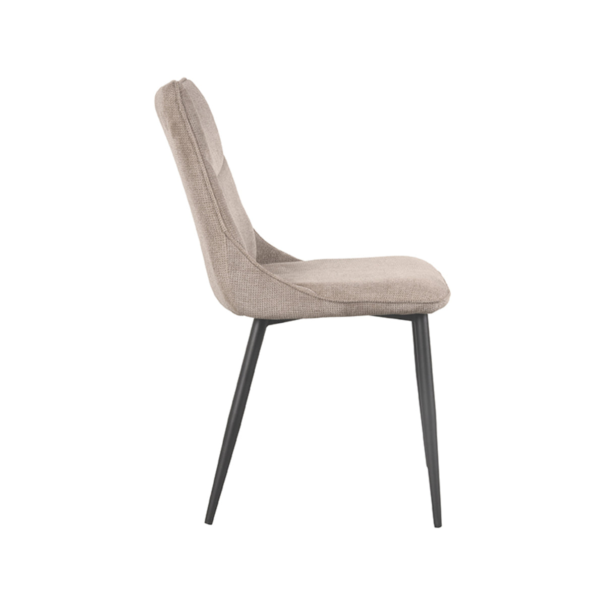 Eetkamerstoel Riv - Clay - Cato - Zwart Metalen Frame