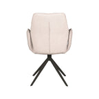 Eetkamerstoel Mellow - Naturel - Boucle - Zwart Metalen Frame