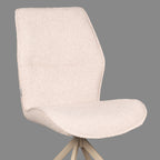 Eetkamerstoel Comfy - Naturel - Boucle - Taupe Metalen Frame