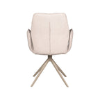 Eetkamerstoel Mellow - Naturel - Boucle - Zwart Metalen Frame