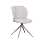 Eetkamerstoel Kimo - Naturel - Boucle - Taupe Metalen Frame